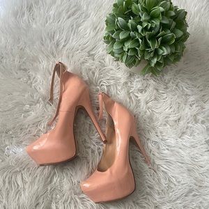 Pink Patent Mary Jane Patent Heels
